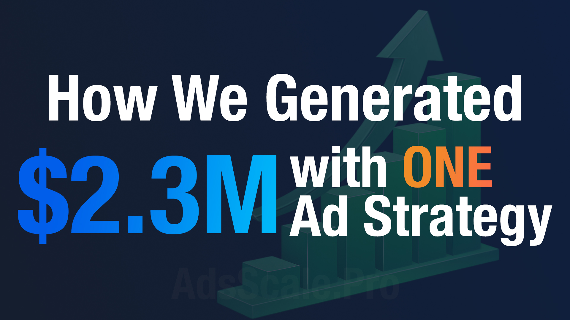How We Generated $2.3M in Revenue with One Simple Ad Strategy